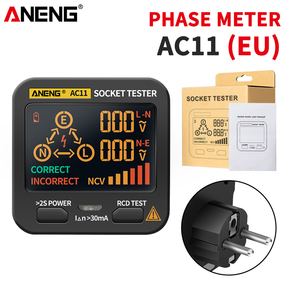 Power Tools Uk Review - ANENG AC10/AC11 Tester Gniazdek US/EU/UK, Wykrywacz