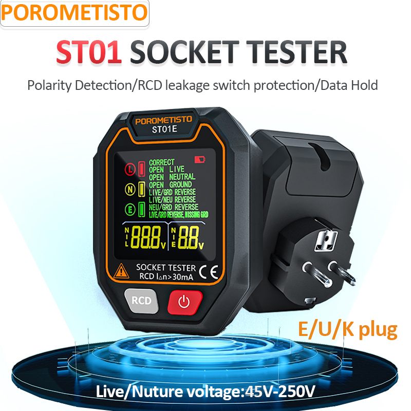 Power Tools Uk Review - POROMETISTO ST01 Cyfrowy tester gniazd z