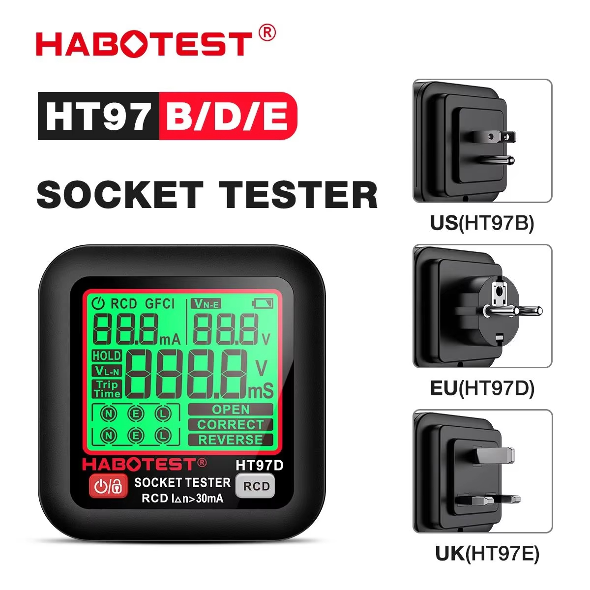 Power Tools Uk Review - Tester gniazdek cyfrowy HABOTEST HT97, inteligentny