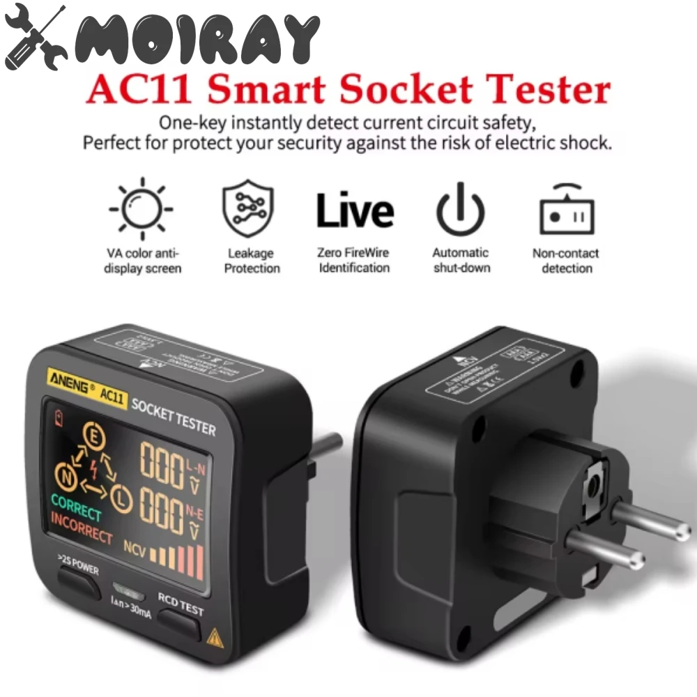 Power Tools Uk Review - ANENG AC11 cyfrowy inteligentny Tester gniazda