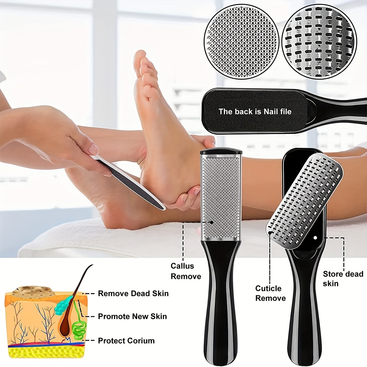 Power Tools Total - Zestaw narzędzi do pedicure ze stali