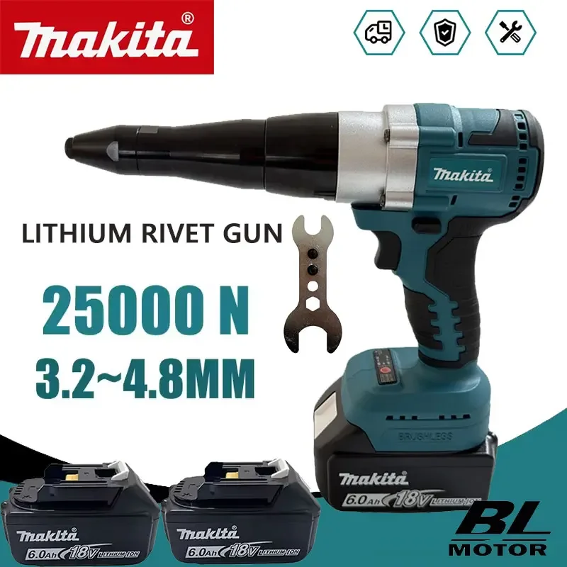 Power Z Tools - Makita 25000N Bezszczotkowa Elektryczna Nitownica Akumulatorowa