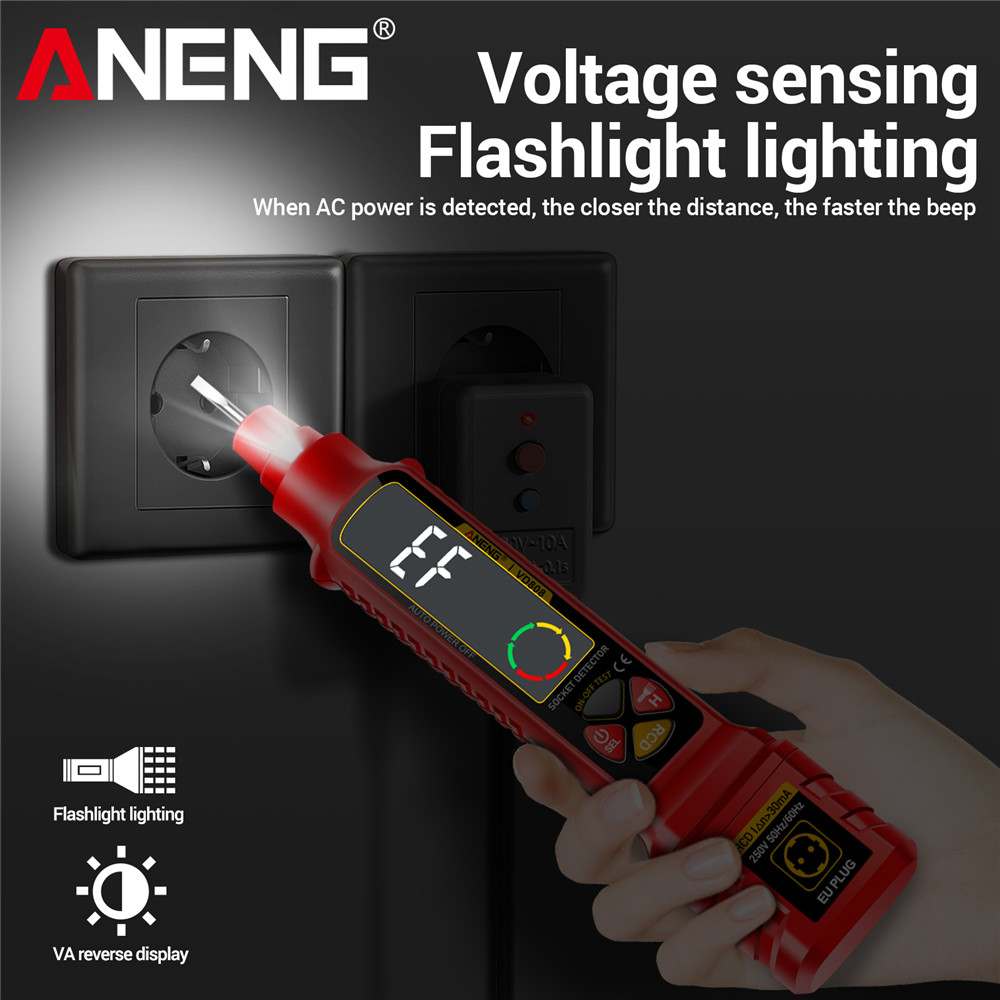 Tester zasilania gniazda ANENG – Power Tools Voltage recenzja i cena