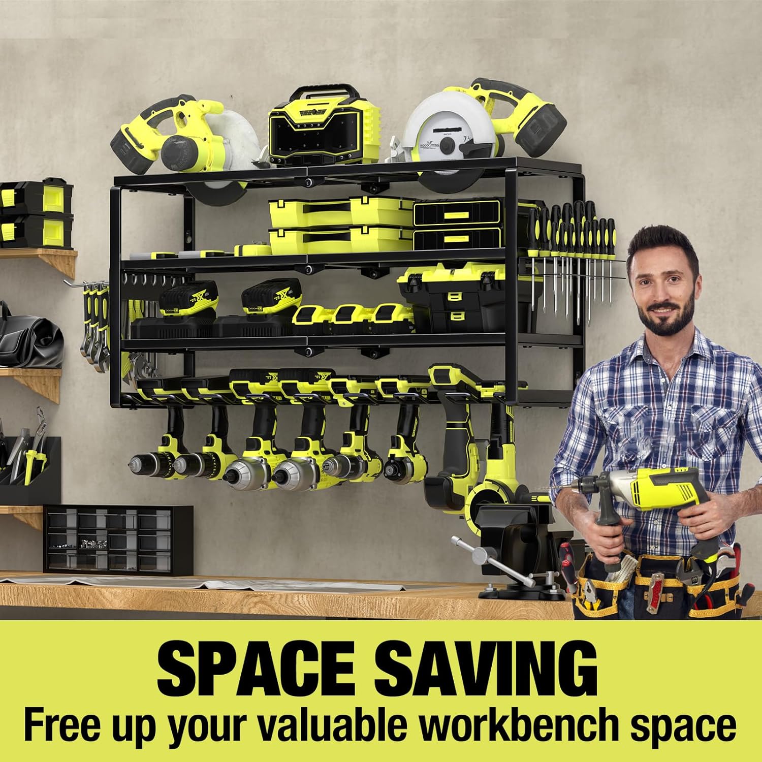 4-poziomowy ścienny organizer  – Power Tools Toolstation recenzja i cena