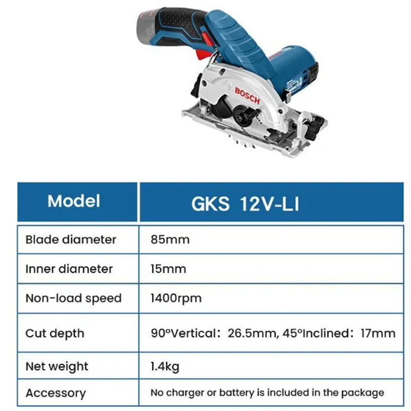 BOSCH GKS 12V-LI Elektryczna P – Circular Saw Cordless recenzja i cena